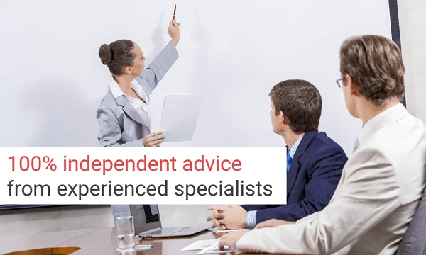 Independent advice from experienced specialists