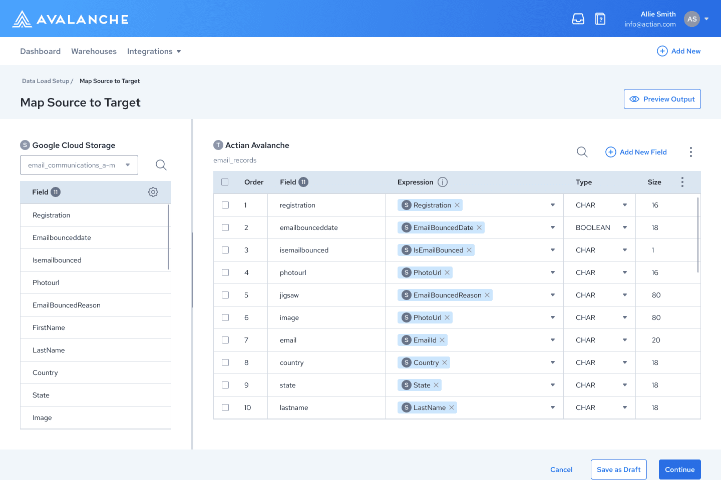 Actian Data Integration in action