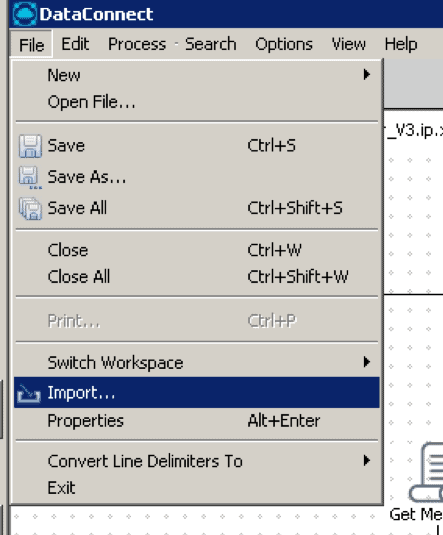 Picture of Actian Dataconnect tools.
