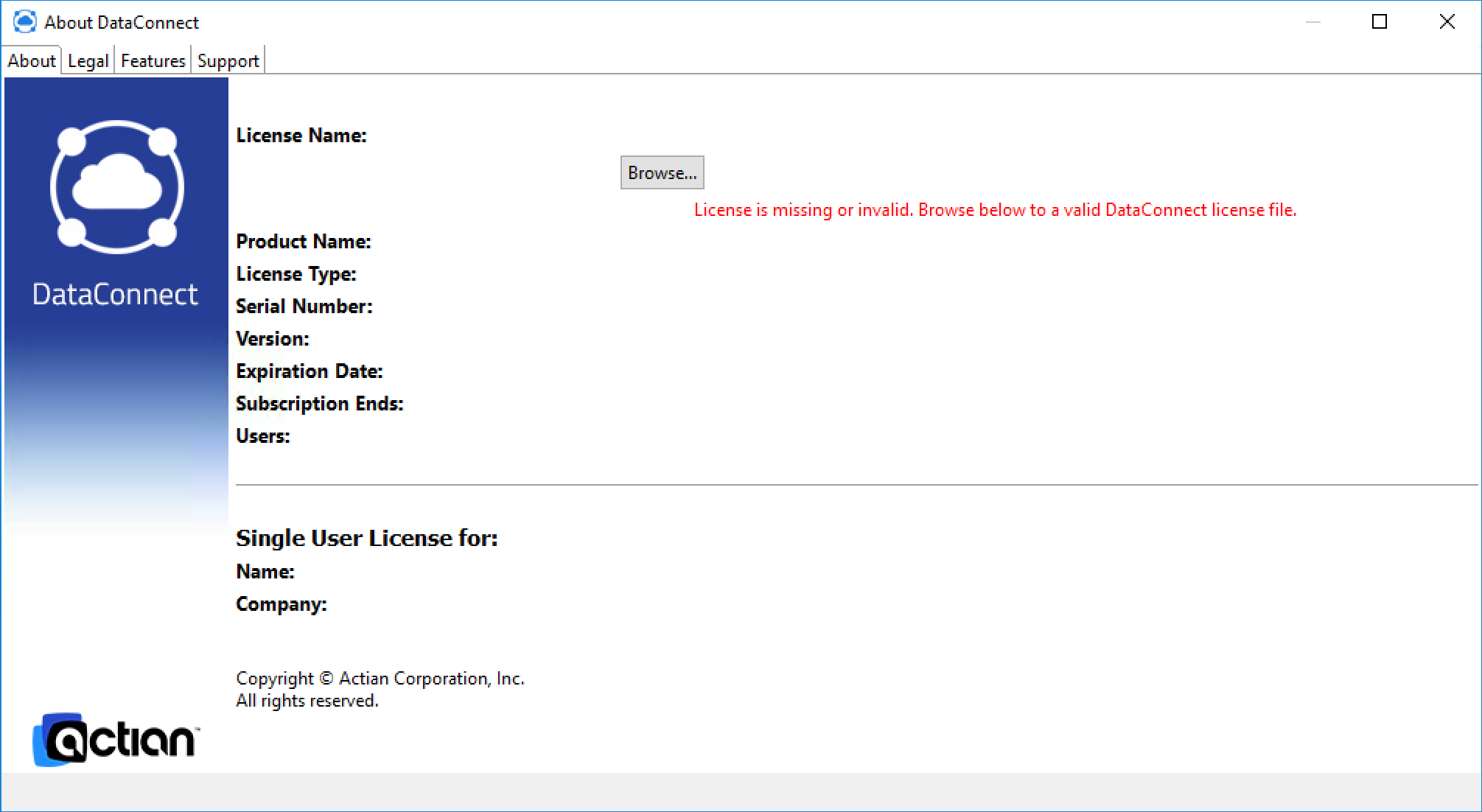Picture of Actian DataConnect Studio tools.