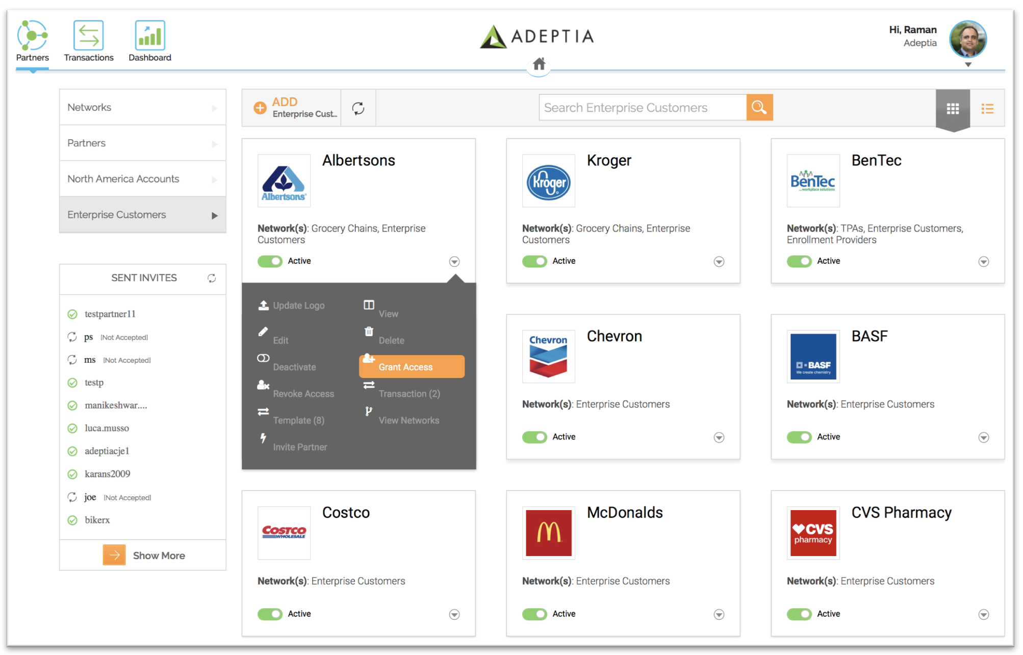 Screen shot of Adeptia Connect software.
