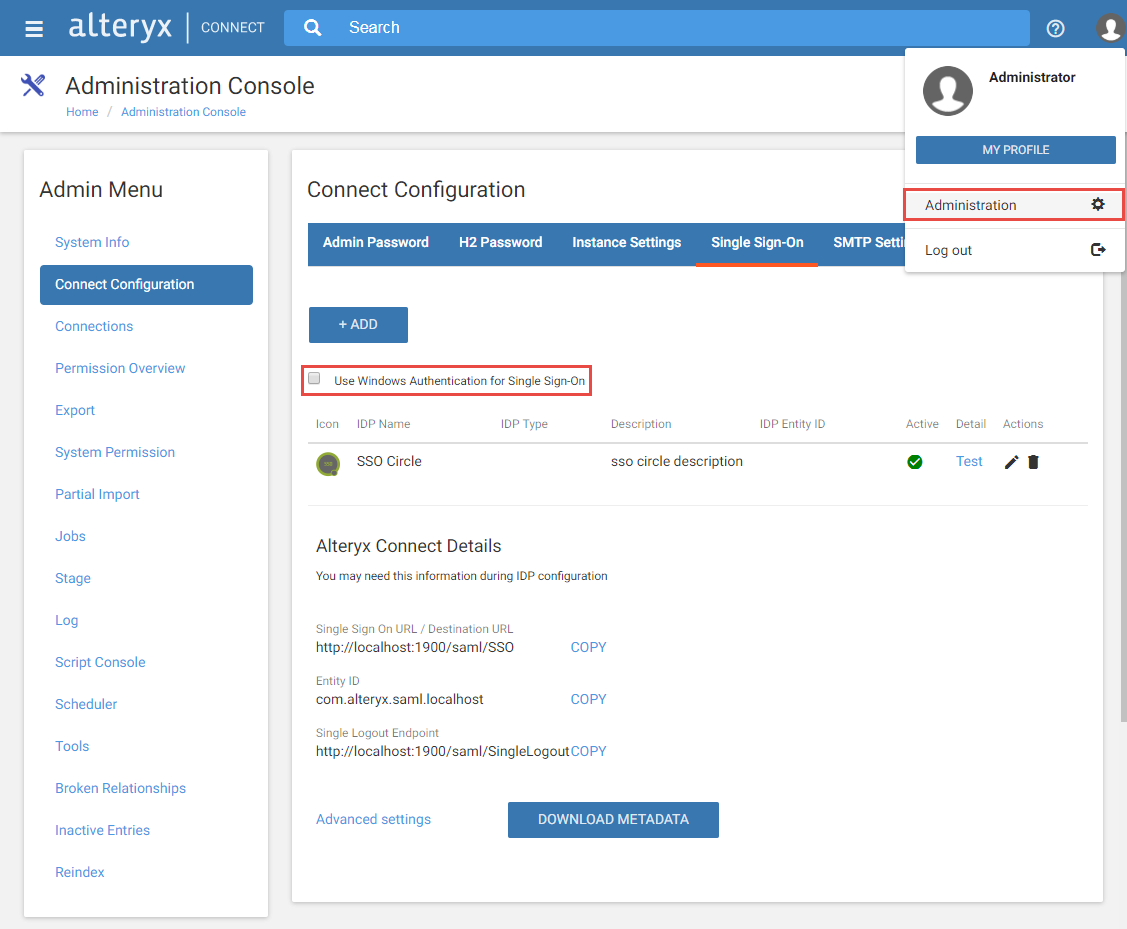 Picture of Alteryx Connect tools.