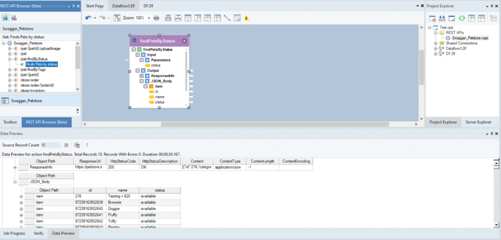 Picture of Astera API Management tools.