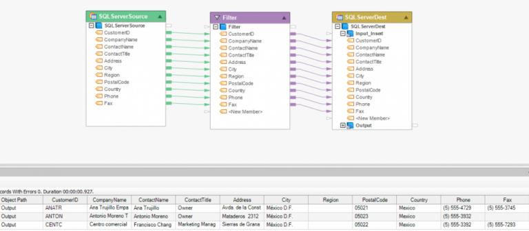 Screen shot of Astera Data Integration software.