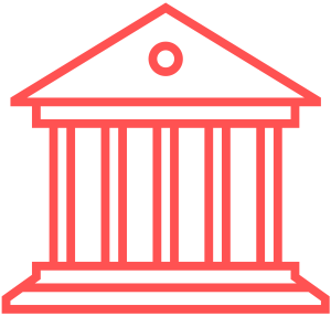 Icon of a bank
