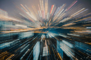 Image of a blurry city