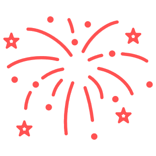 Icon with a firework