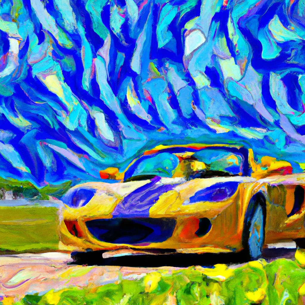 Car in Van Gogh style 3