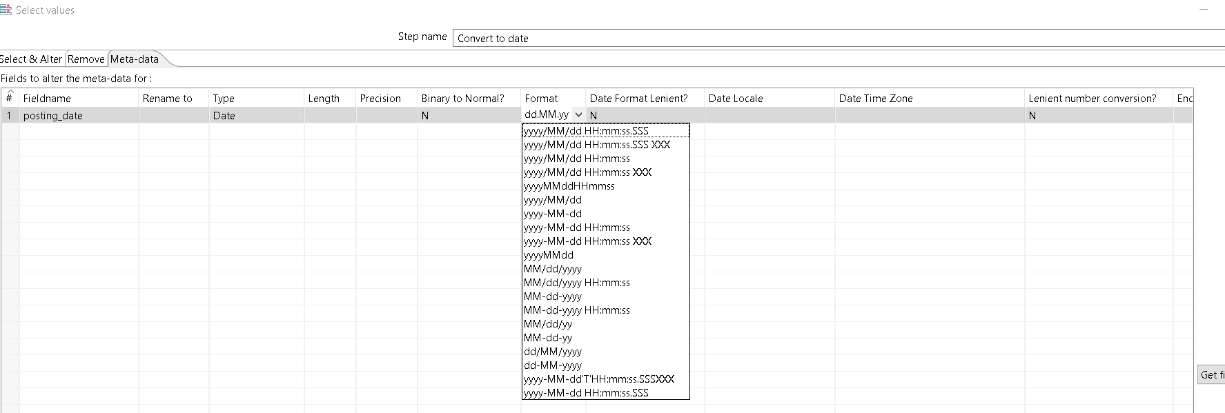 Picture of Pentaho Data Integration tools.