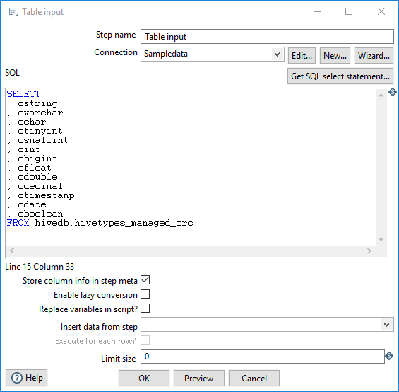 Screen shot of Pentaho Design Studio software.