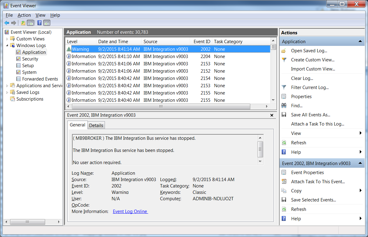 Picture of IBM Integration Bus tools.
