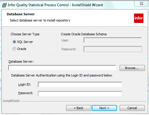Screen shot of Infor BI software.