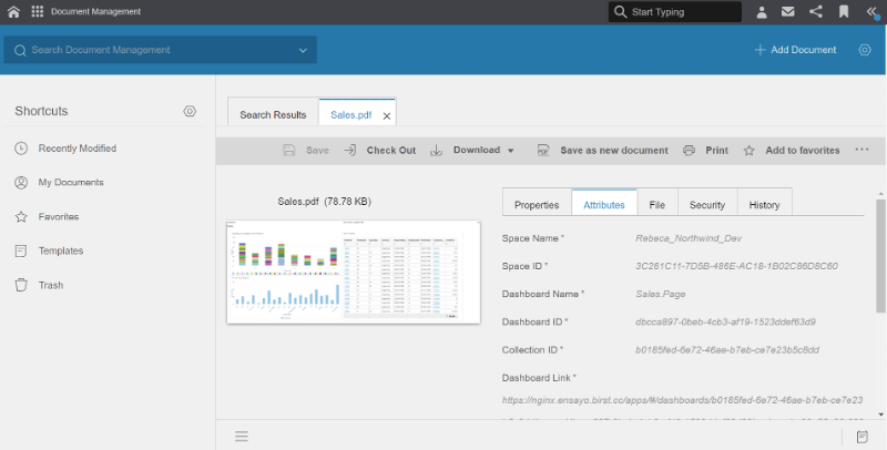 Picture of Infor Birst tools.