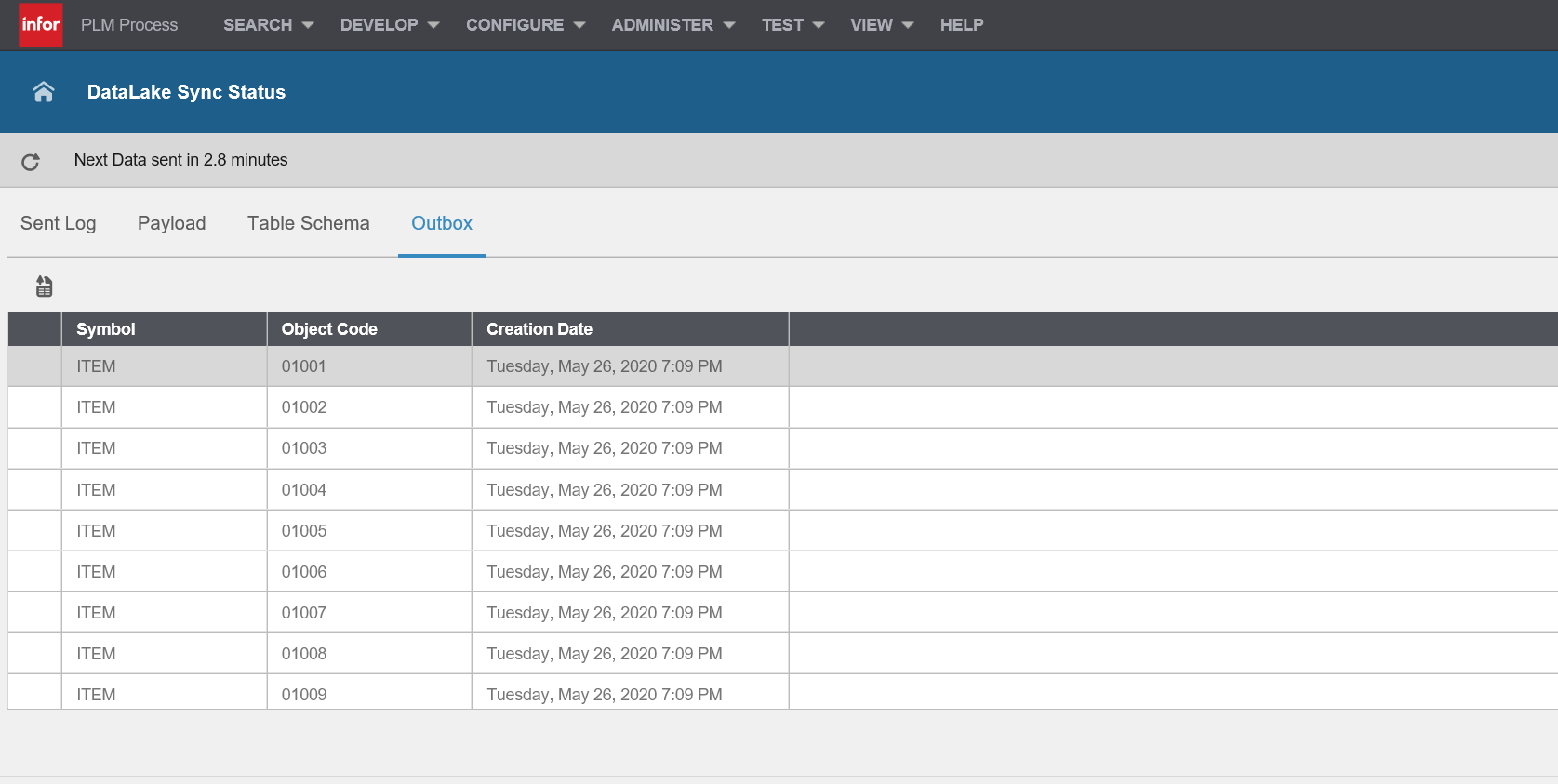 Picture of Infor Data Lake tools.