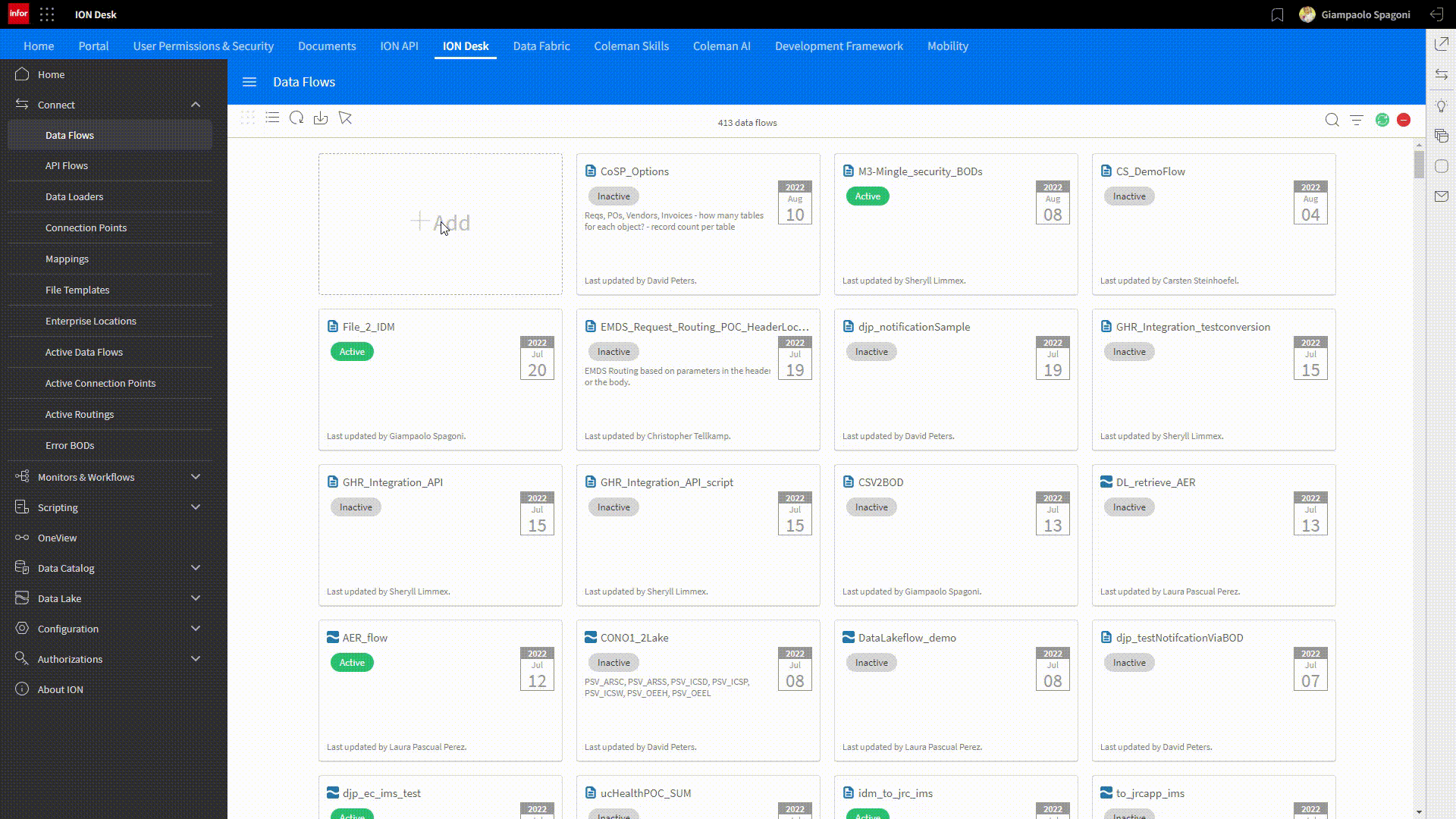 Picture of Infor IoT tools.