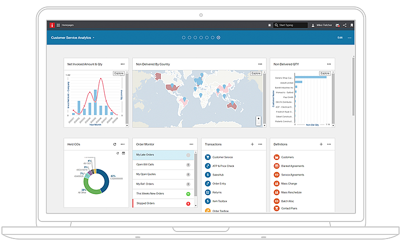 Picture of Infor Landmark Reporting tools.