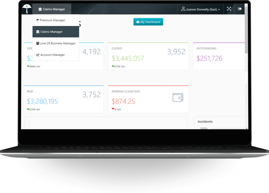 Screen shot of Logi Info software.