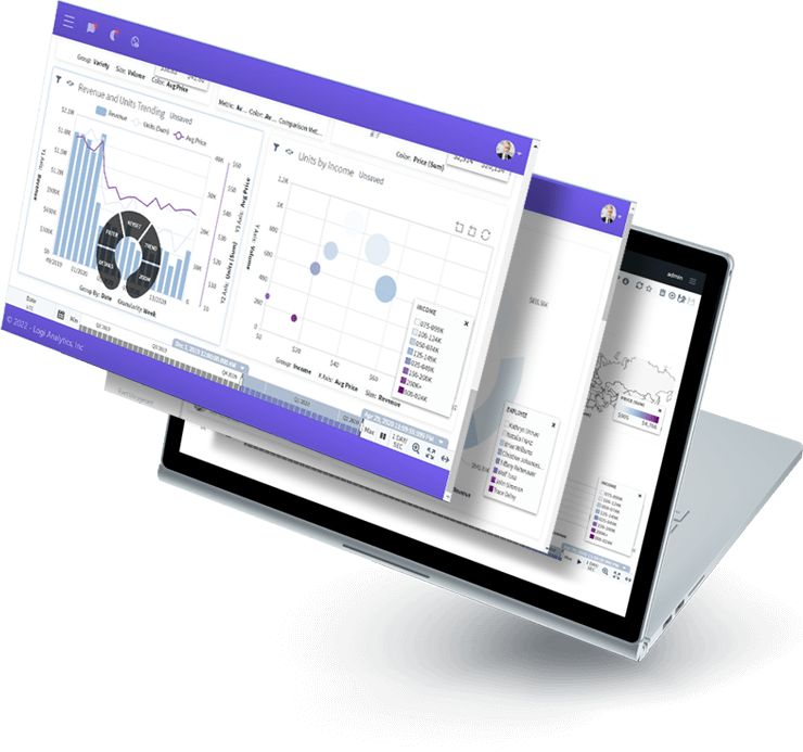 Screen shot of Logi Predict software.