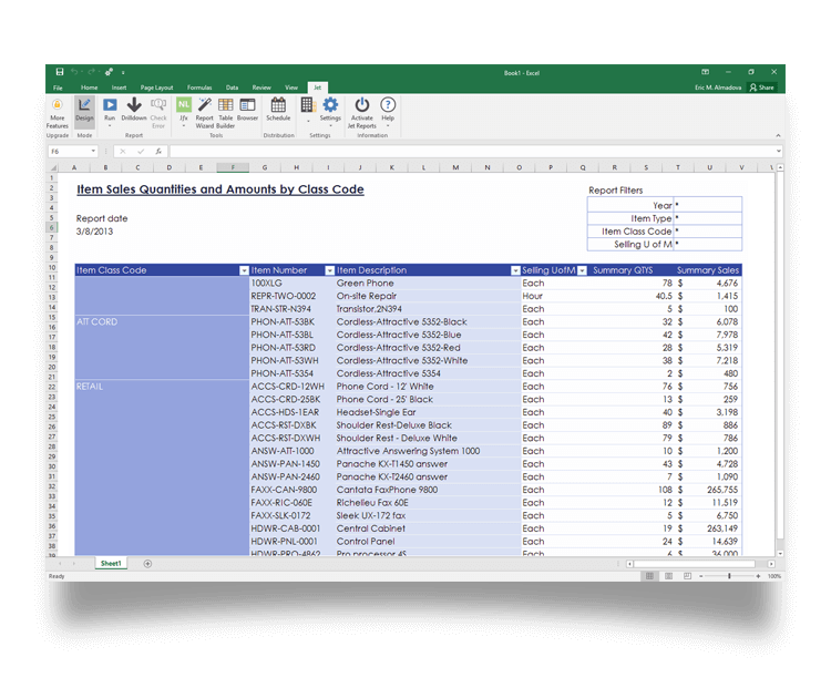 Logi Report Server in action
