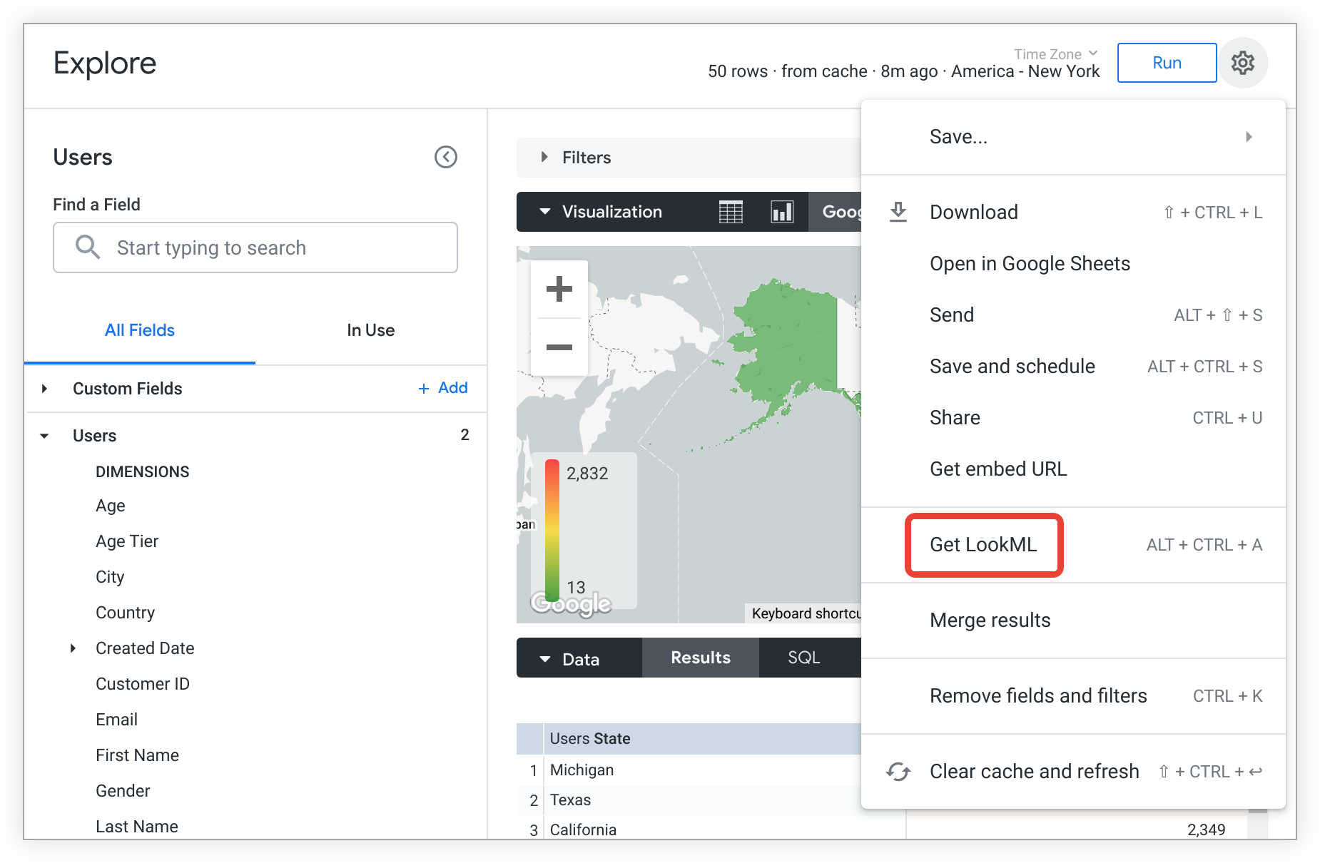 Picture of LookML Dashboards tools.