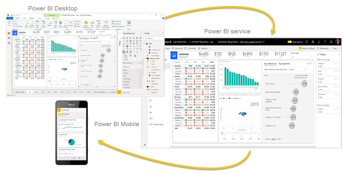 Screen shot of Microsoft Business Intelligence software.