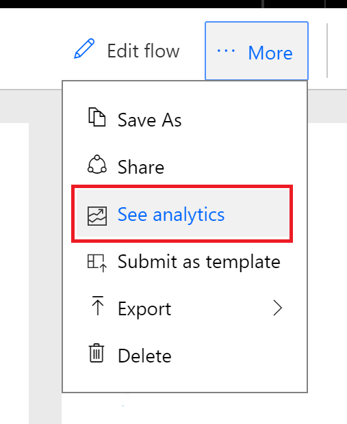 Screen shot of Microsoft Flow Analytics software.