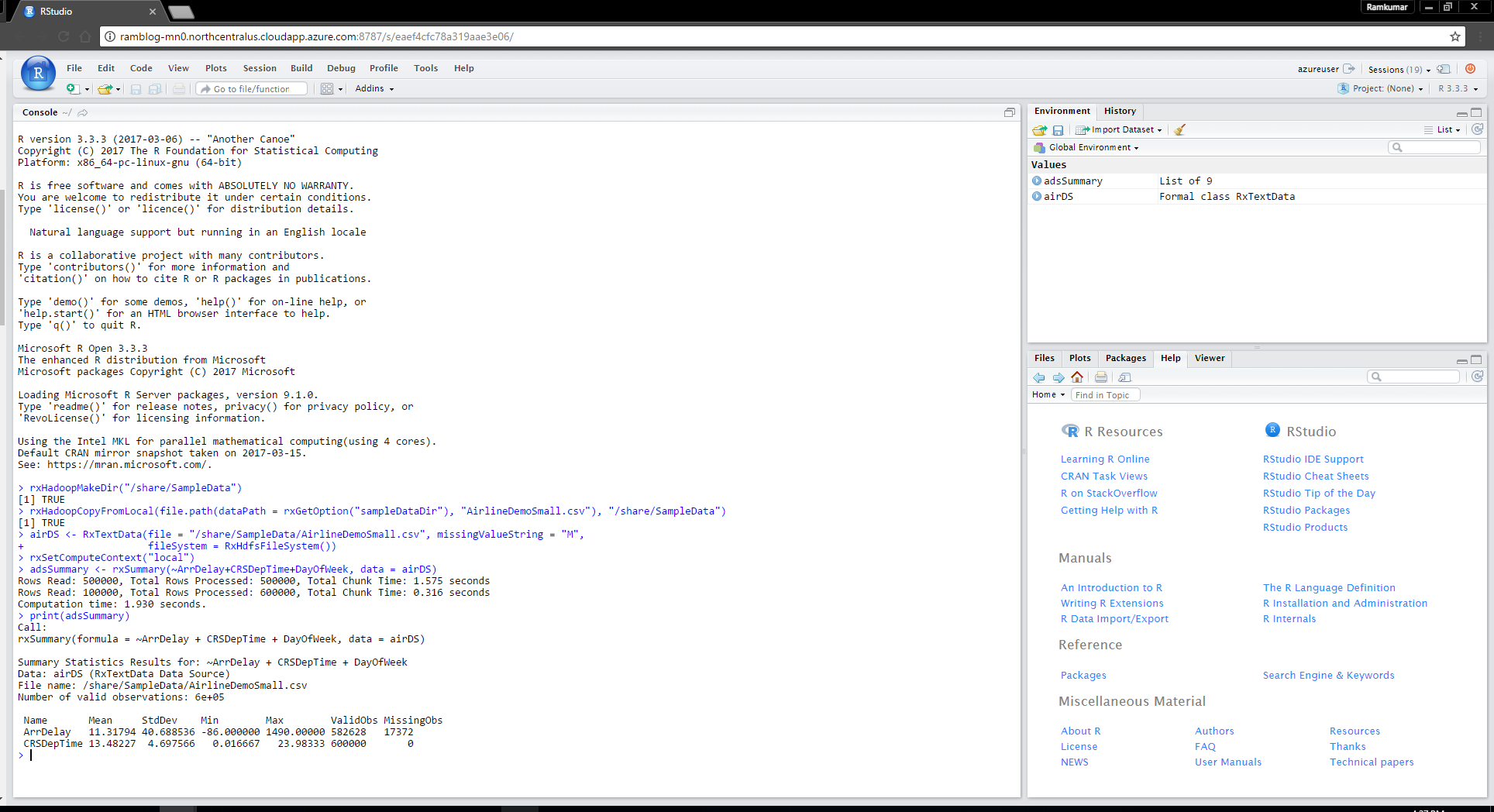 Microsoft R Server in action
