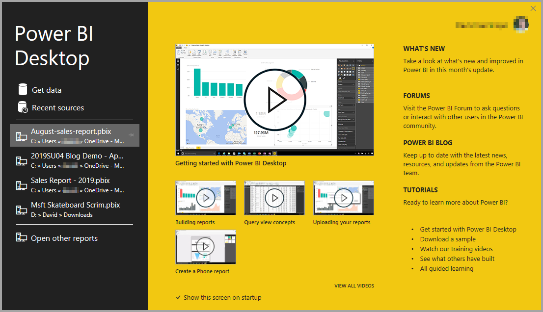 Power BI Desktop in action