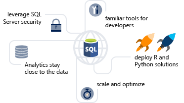 Picture of SQL Server Machine Learning tools.