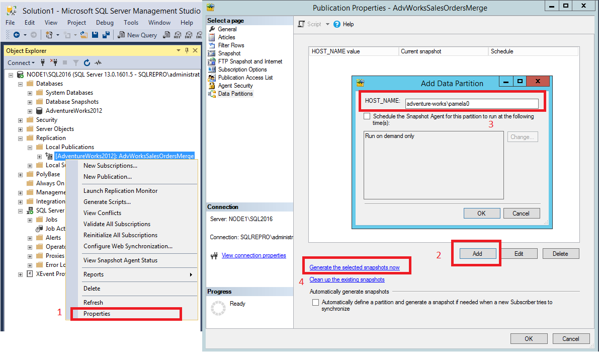 Picture of Microsoft Sql Server Replication tools.