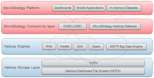 Picture of MicroStrategy Big Data tools.