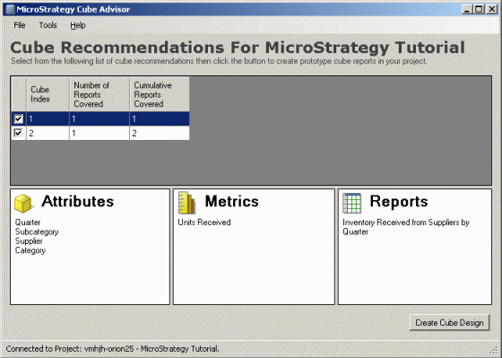 Picture of MicroStrategy Desktop tools.