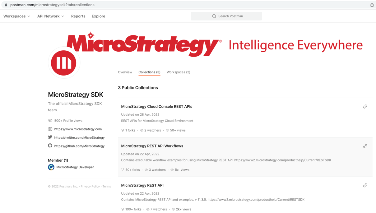 Screen shot of MicroStrategy In-Memory Analytics software.
