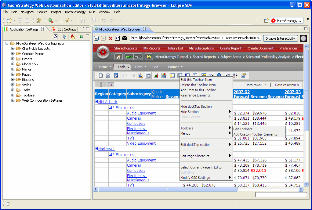 MicroStrategy Web