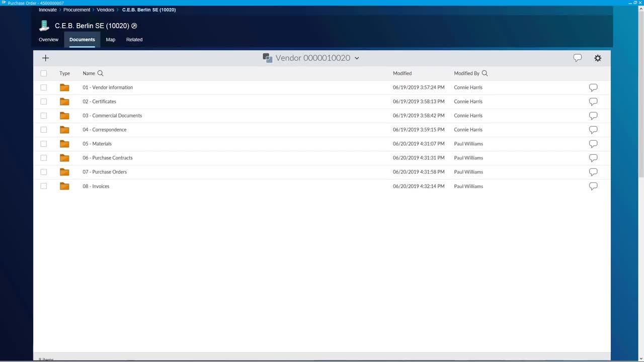 Screen shot of OpenText Anywhere software.