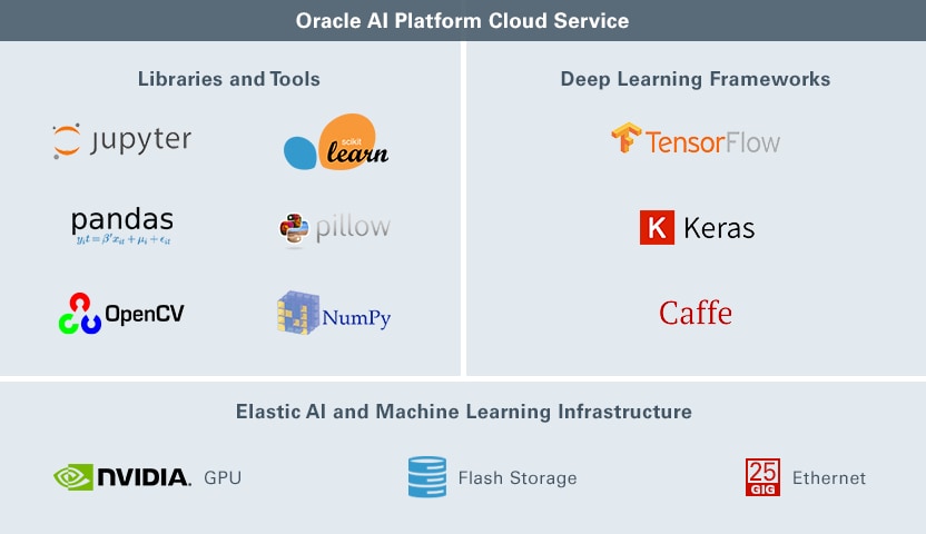 Screen shot of Oracle AI Platform software.