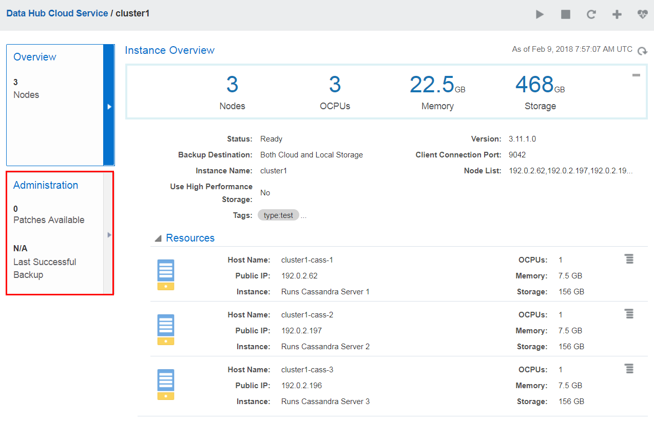 Picture of Oracle Data Hub tools.