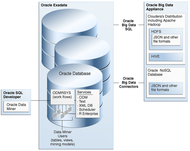 Screen shot of Oracle Data Mining software.