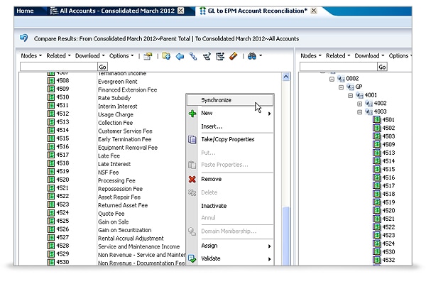 Screen shot of Oracle DRM software.