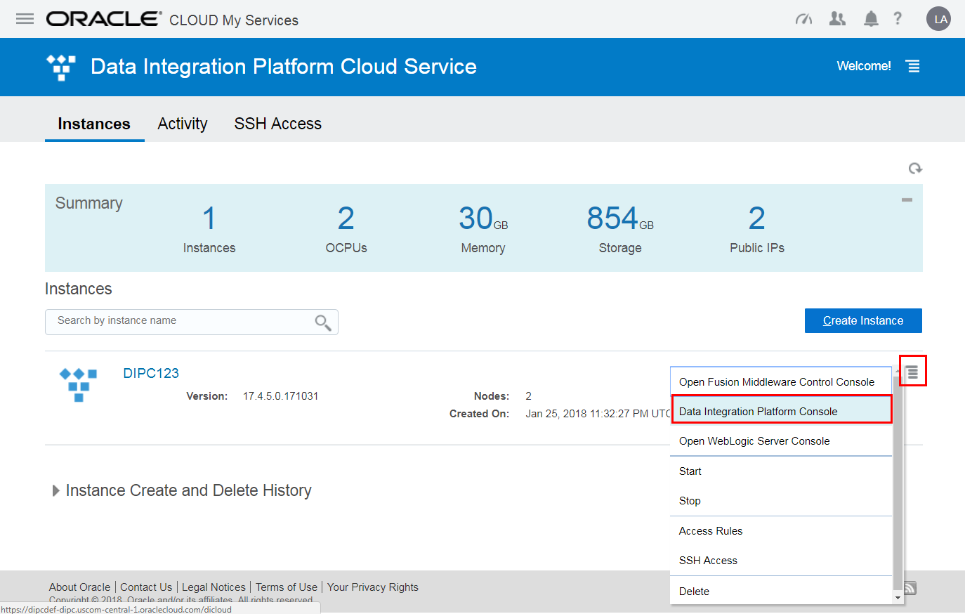 Oracle Data Integration Platform Cloud in action