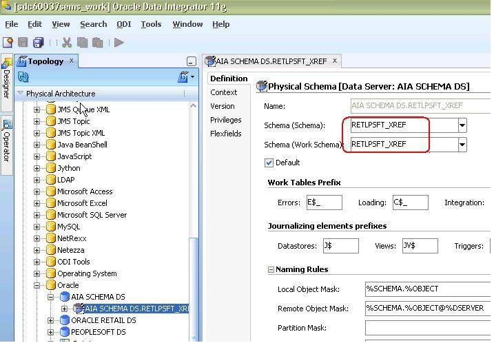 Picture of Oracle Data Integrator tools.