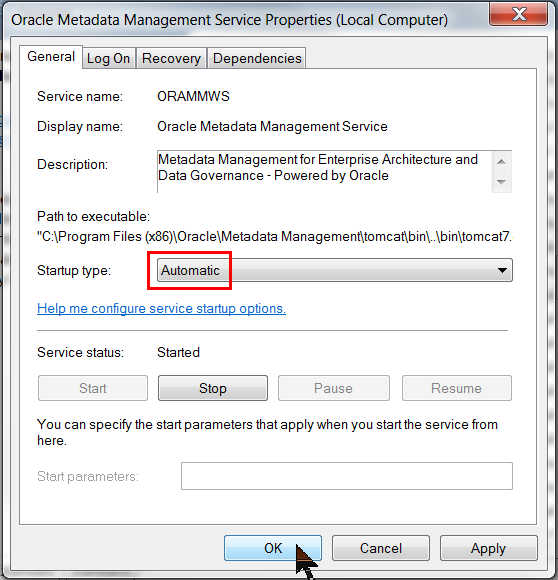 Picture of Oracle Metadata Management tools.