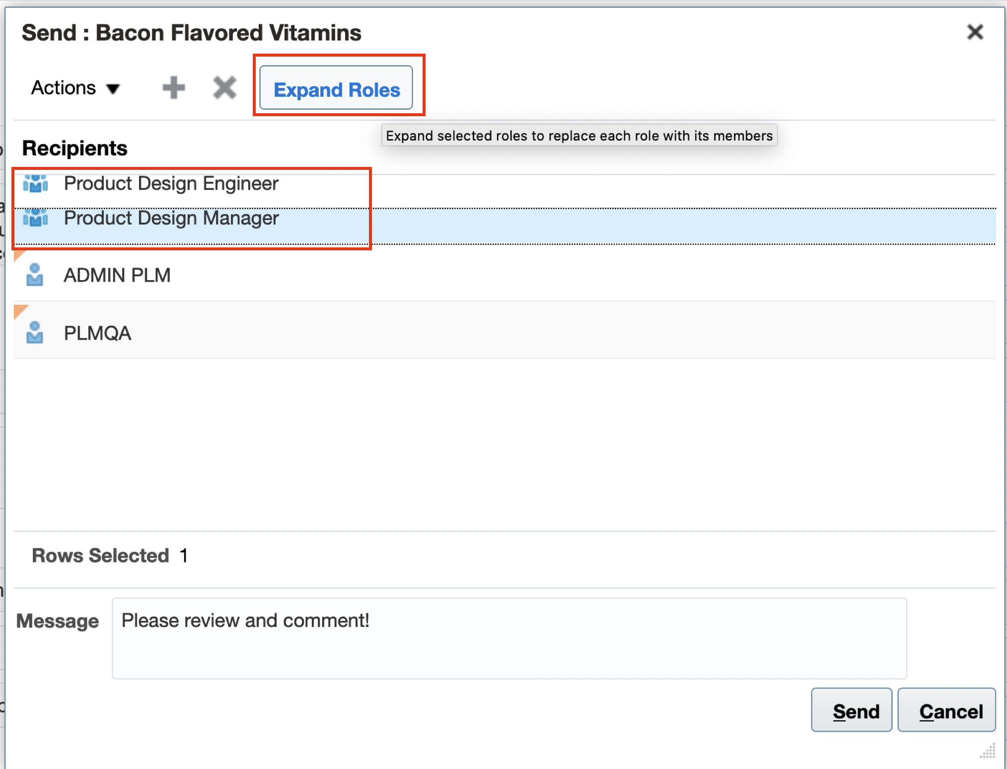 Screen shot of Oracle Product Data Quality software.