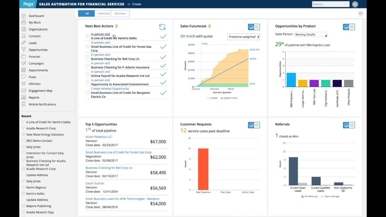 Pega Sales Automation in action