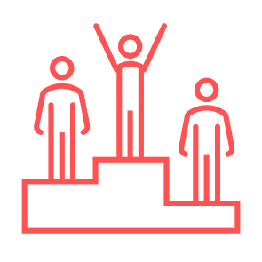 Icon of 3 people on a podium