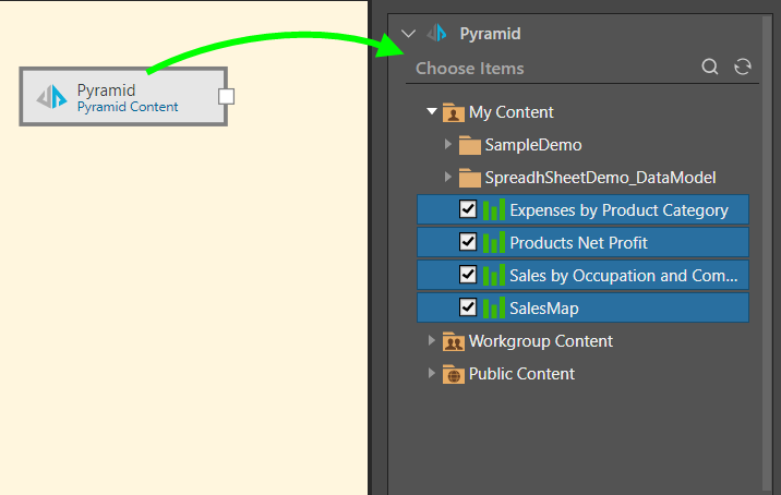 Screen shot of Pyramid Data Science Workbench software.
