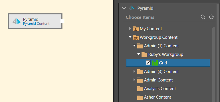 Picture of Pyramid Data Science Workbench tools.