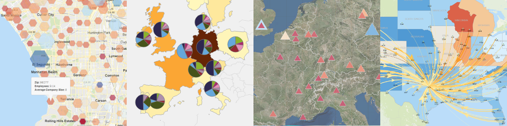 Screen shot of Qlik Geoanalytics software.