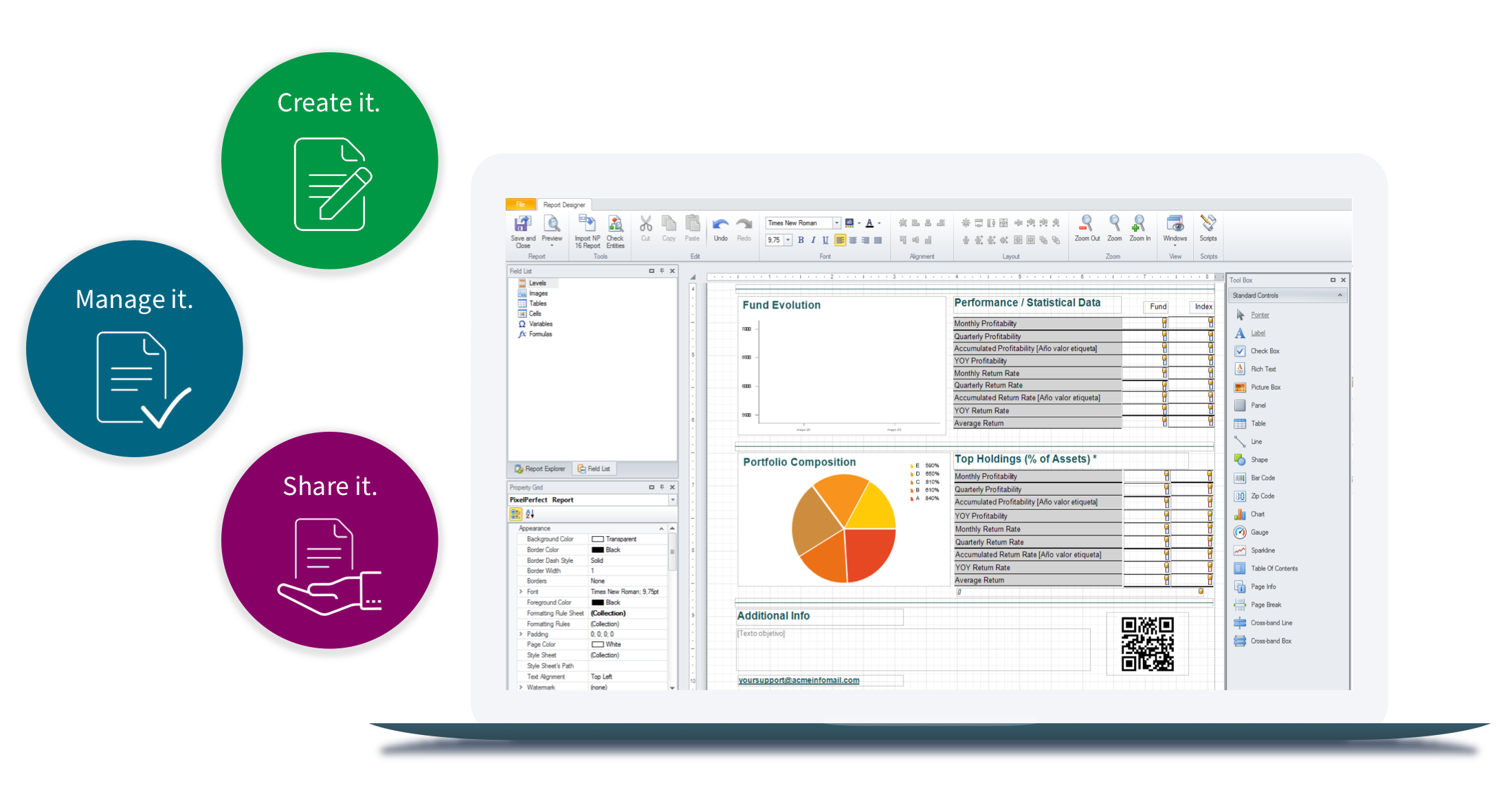 Screen shot of Qlik NPrinting software.