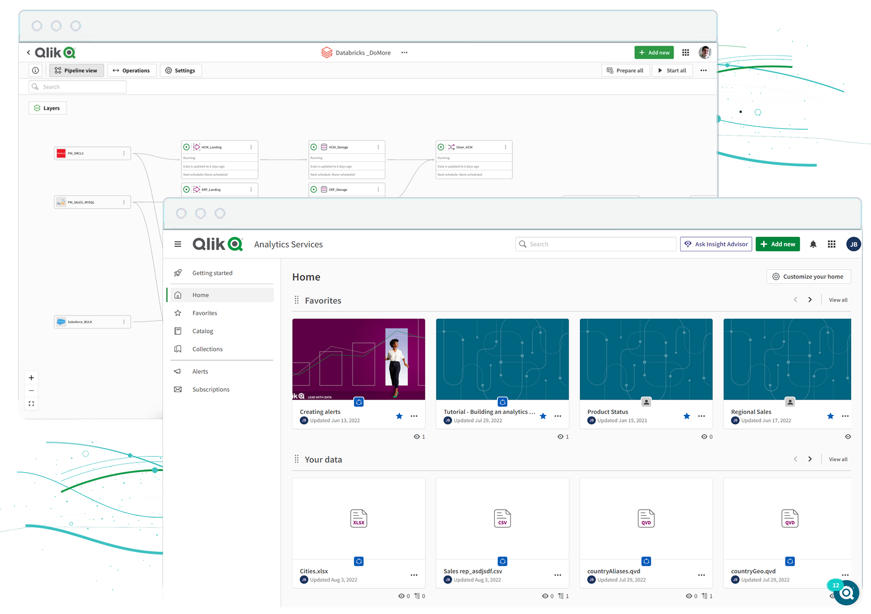 Screen shot of Qlik Sense Apps software.